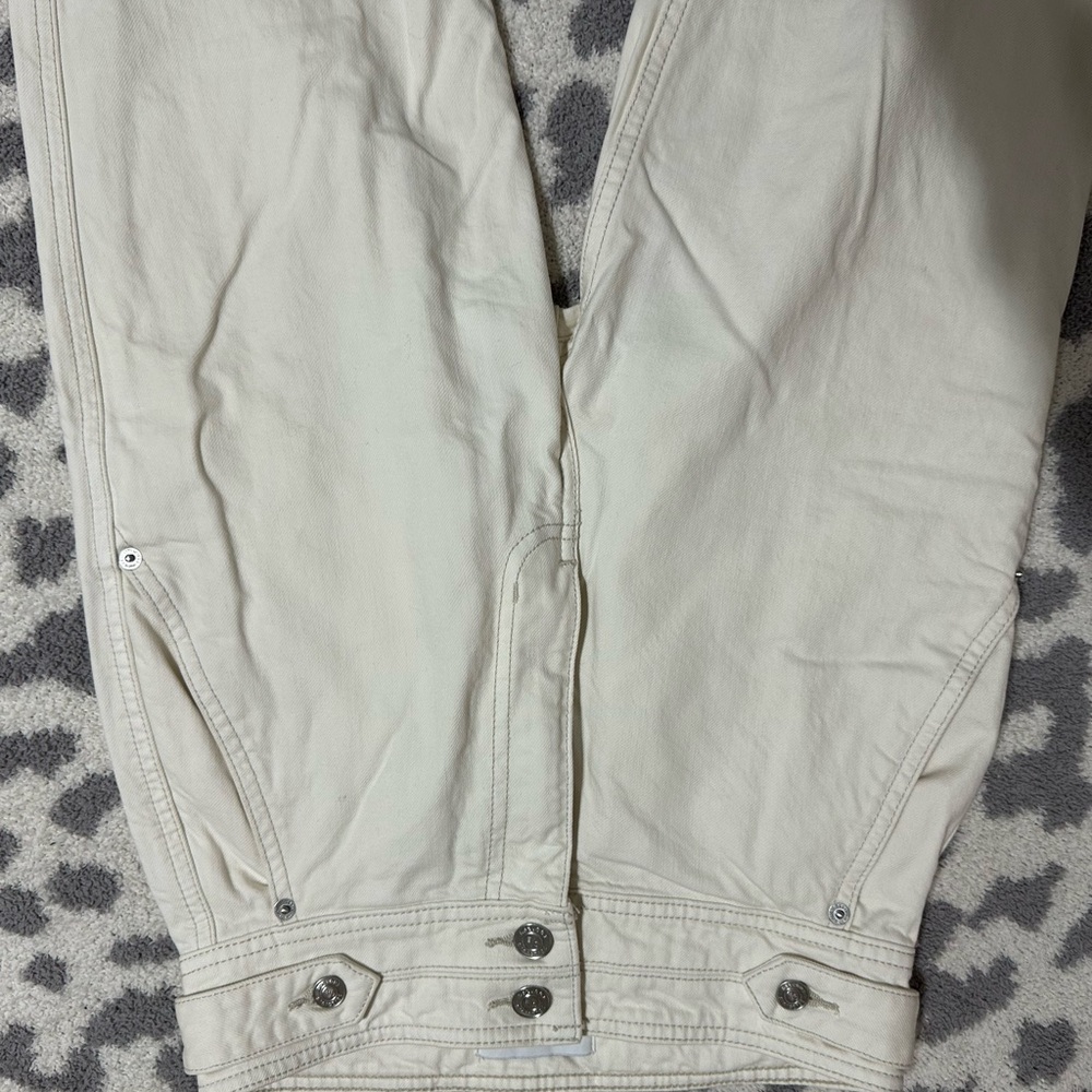 Current/Elliott Cream Flare & Wide Leg Jeans